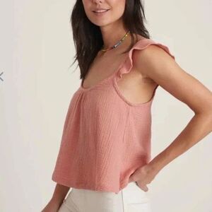 $78 Marine Layer Jude Flutter Sleeve tank size XS m6